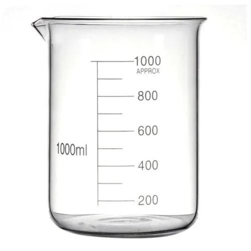 1 L Glass Beaker – Graduated Borosilicate Laboratory Beaker - View 1