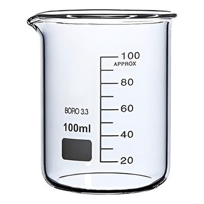 100 mL Glass Beaker – Graduated Borosilicate Laboratory Beaker - View 1