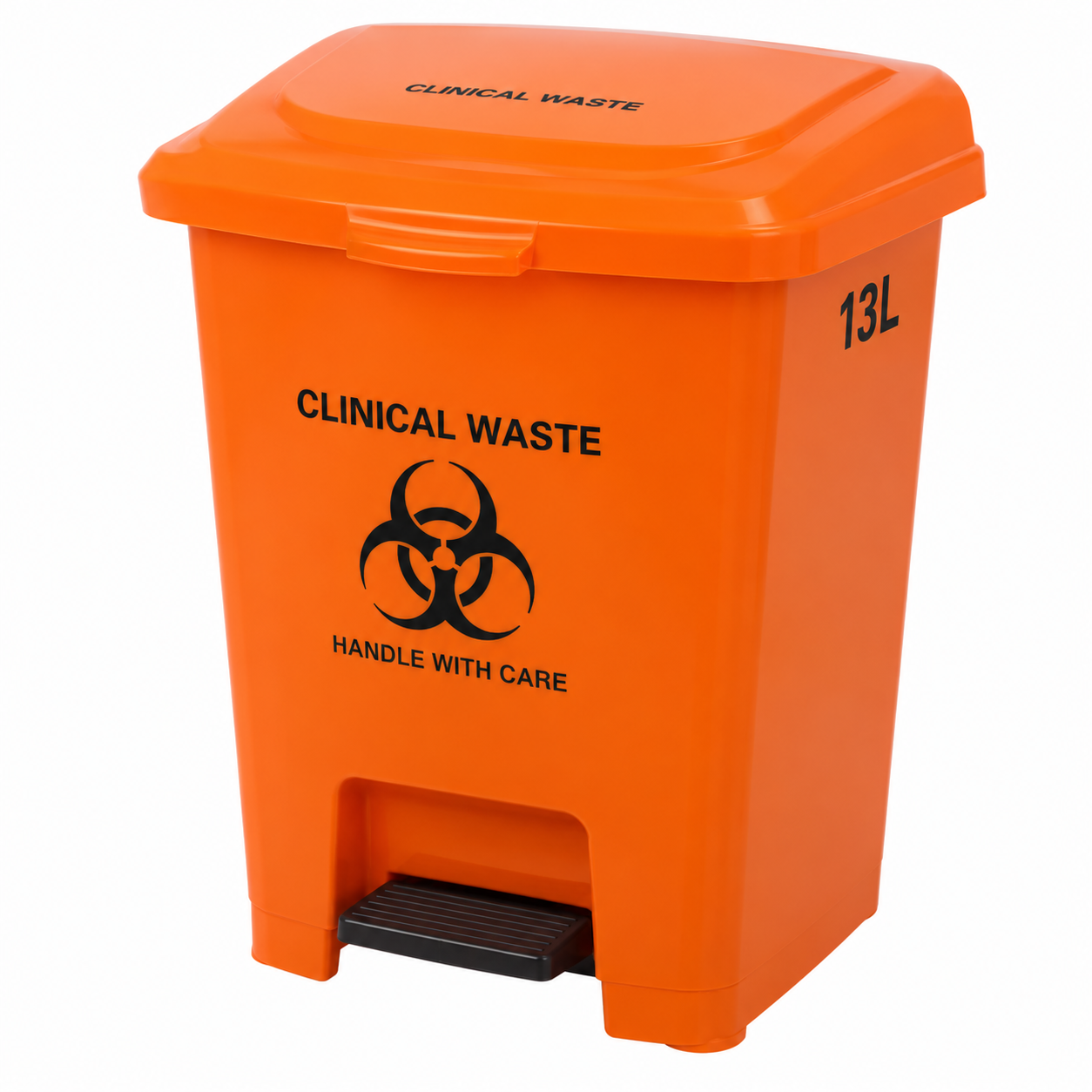13-Litre Orange Clinical Waste Bin OP-41172410 – Medical Waste Container