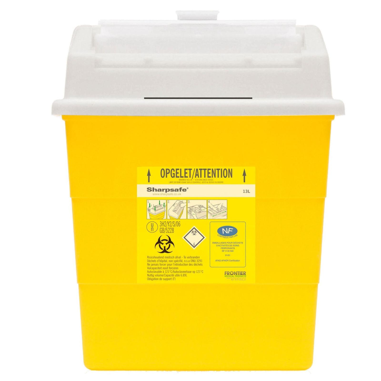 13-Litre Yellow Clinical Waste Bin OP-41172430 – Medical Waste Container