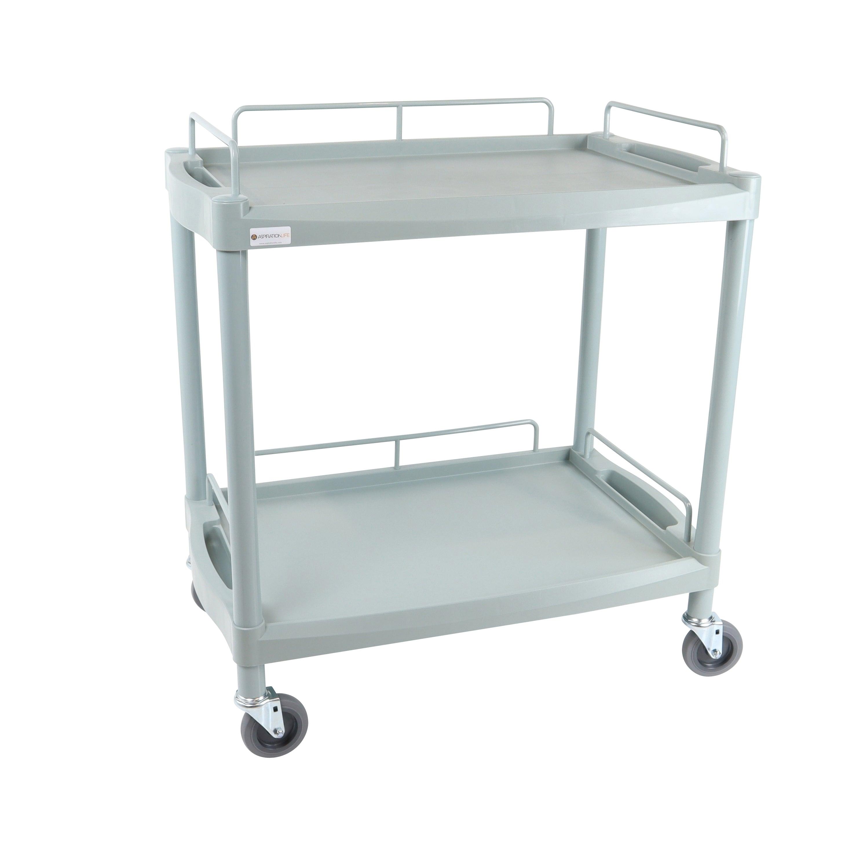 2-Shelf Medical Instrument Trolley ME-OP001 – 55 × 40 × 90cm, Grey - View 1