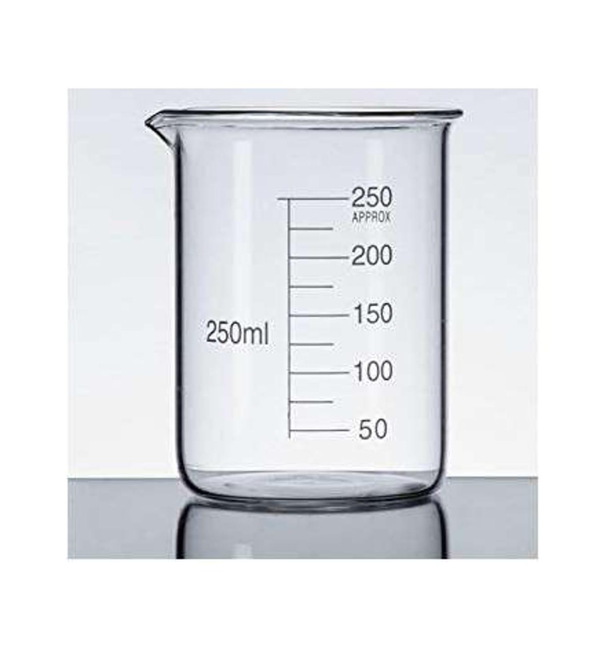 250 mL Glass Beaker – Graduated Borosilicate Laboratory Beaker - View 1