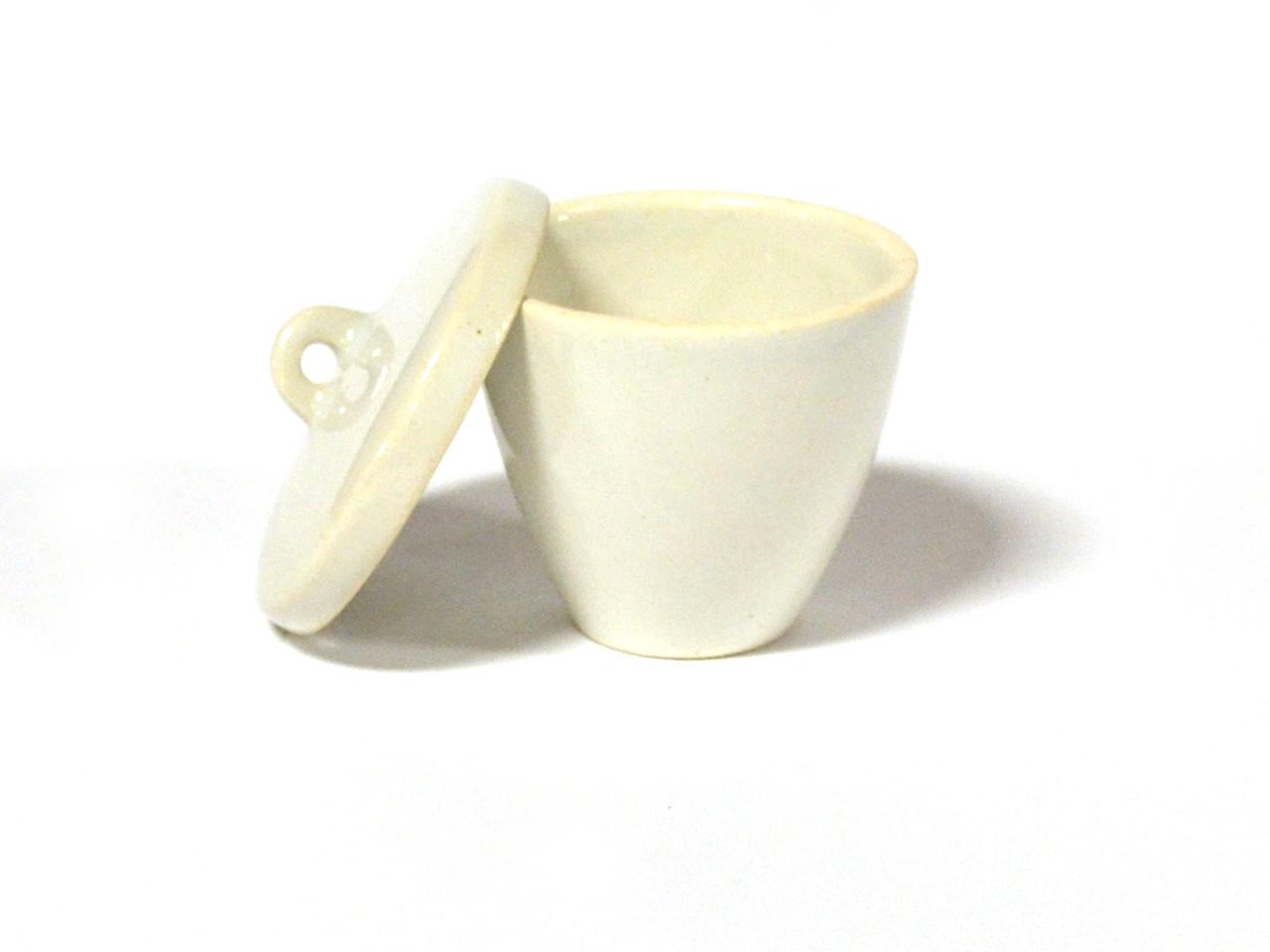 30 mL Porcelain Crucible with Lid - Laboratory Heating Crucible - View 1