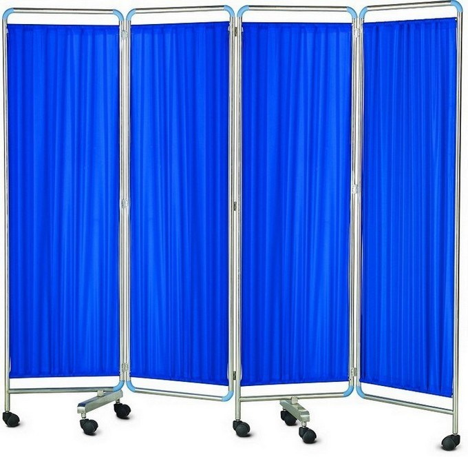 4-Fold Hospital Ward Screen – Mobile Patient Privacy Screen - View 1