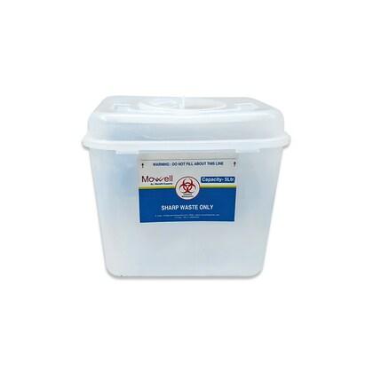 5-Litre White Waterproof Clinical Sharps Disposal Box OP-41005510