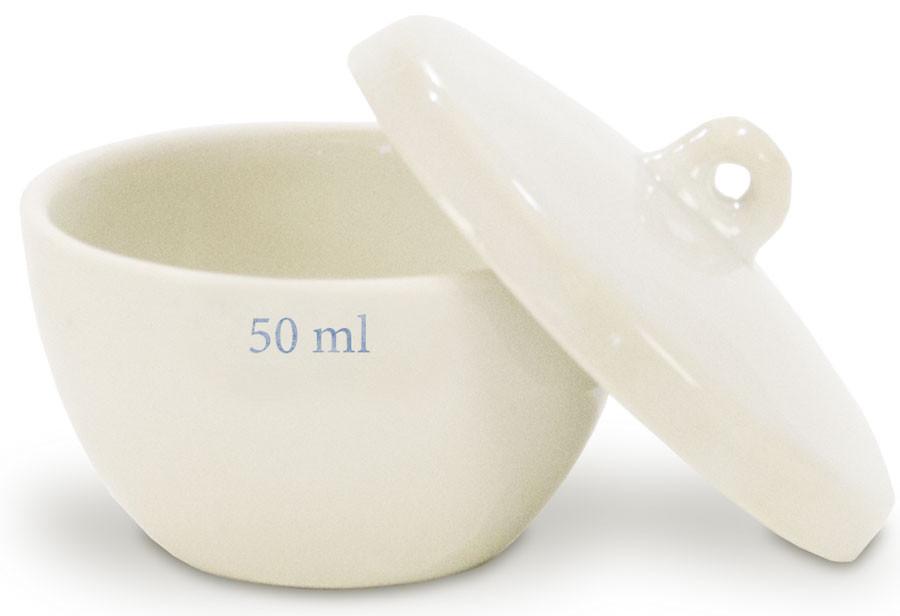 50 mL Porcelain Crucible with Lid Laboratory Heating Crucible - View 1