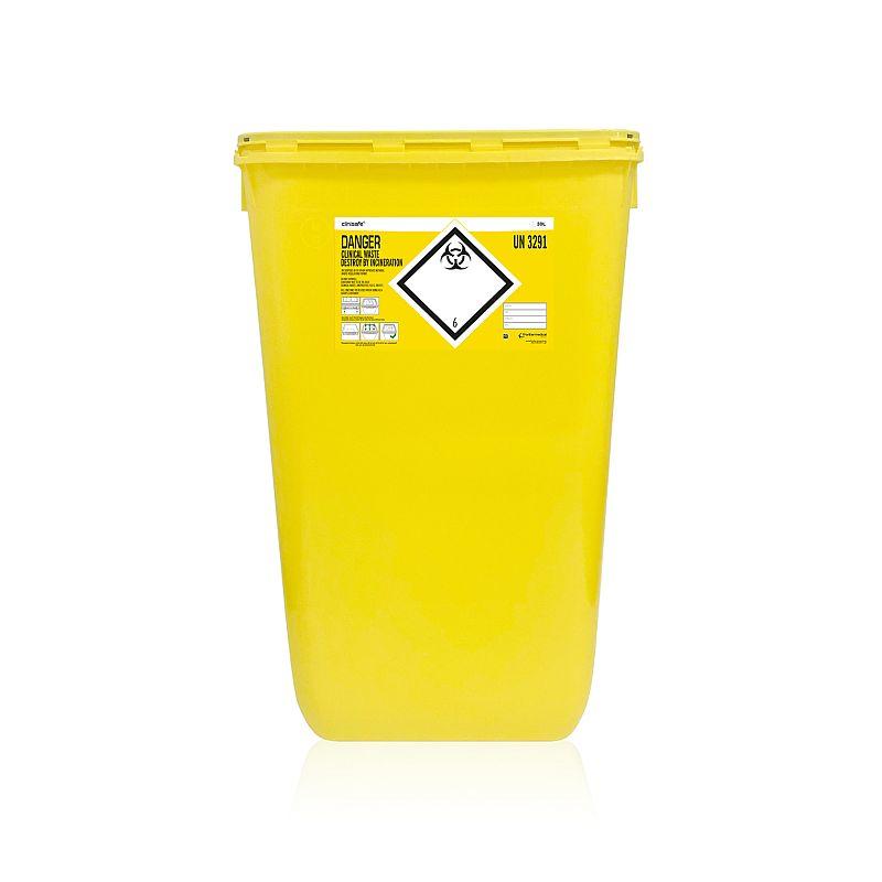 60-Litre Yellow Clinical Waste Bin OP-41860000 – Medical Waste Container