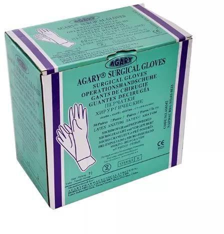 AGARY Sterile Latex Surgical Gloves – Pre-Powdered, 50 Pairs - View 1