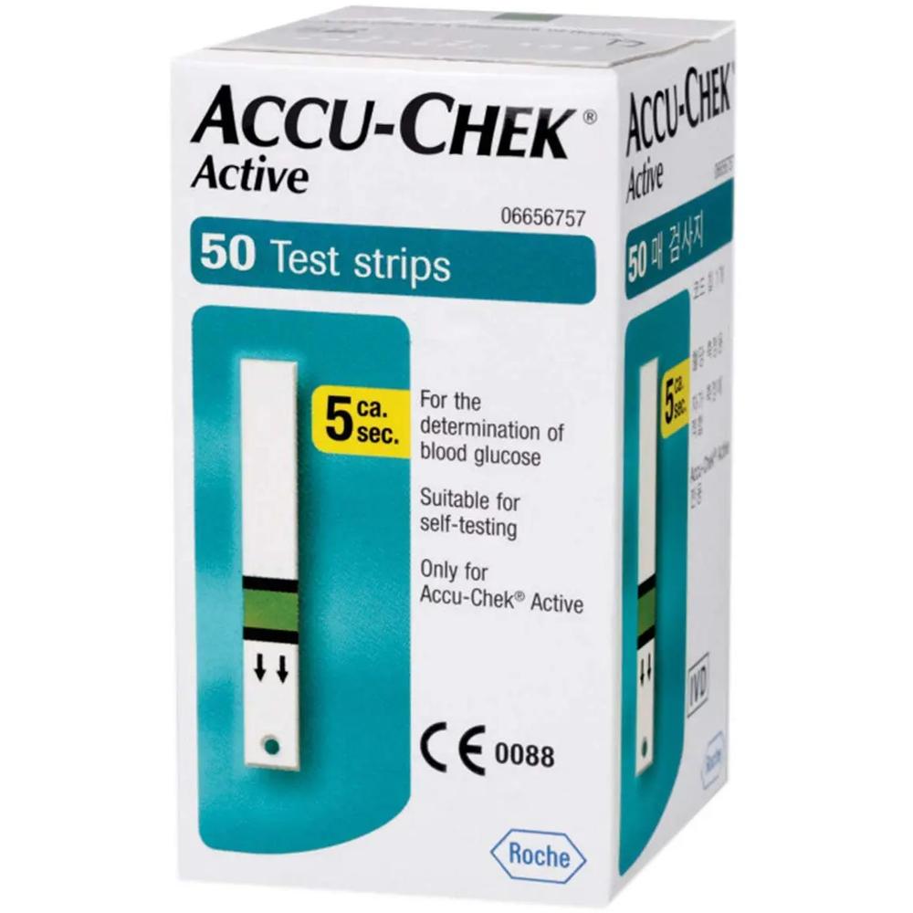 Accu-Chek Blood Glucose Test Strips – Pack of 50