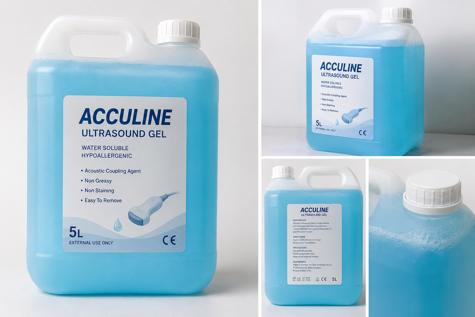 Acculine Ultrasound Transmission Gel – 5L Gallon