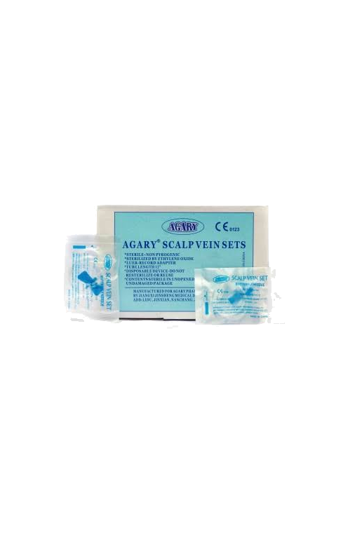 Agary Scalp Vein Set 23G – Disposable Butterfly Needle