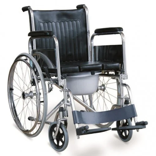 BT1005 Chrome Steel Commode Wheelchair - View 1
