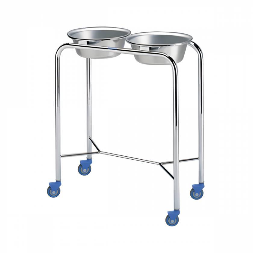BT307-1 Stainless Steel Double Bowl Wash Hand Stand - View 1