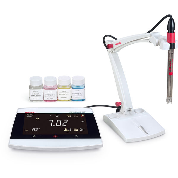 Benchtop Digital pH Meter with Electrode and Calibration Solution Kit - View 1