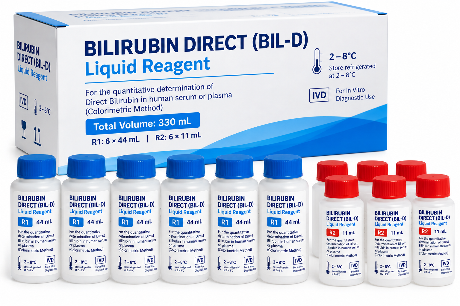Bilirubin Direct (BIL-D) Liquid Reagent 330 mL – 2–8°C - View 1