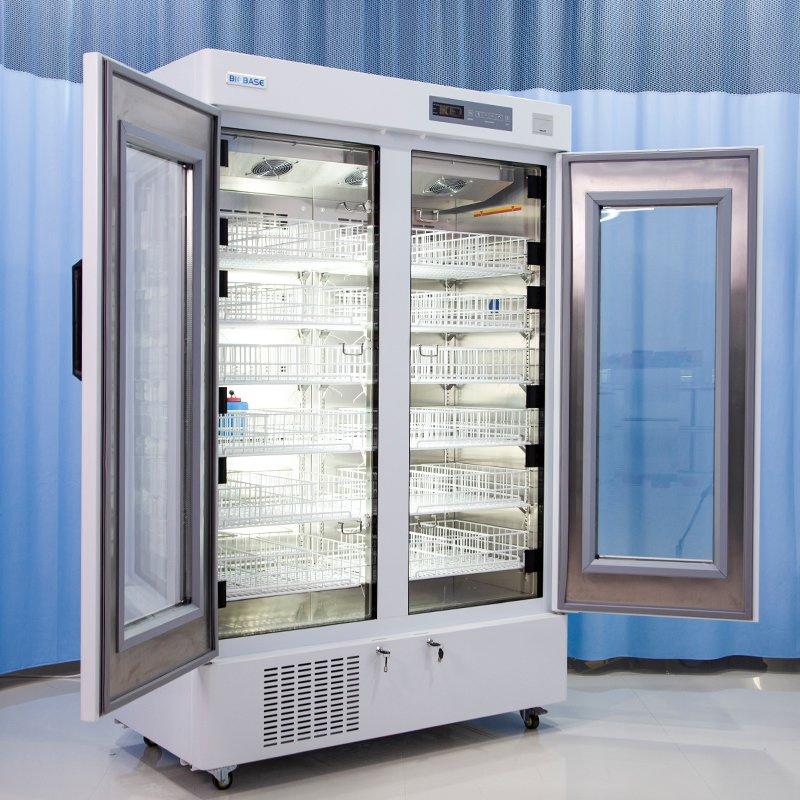 BIOBASE BBR-4V626 626L Double-Door Blood Bank Refrigerator – 360 Blood Bags - View 1