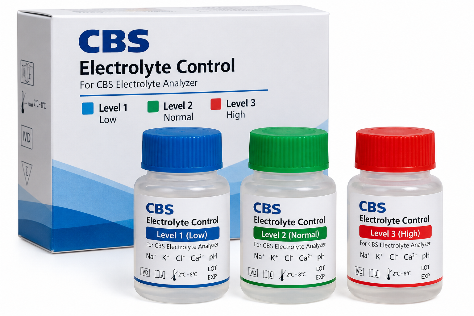 CBS Electrolyte Control – Level 1, Level 2 & Level 3 - View 1