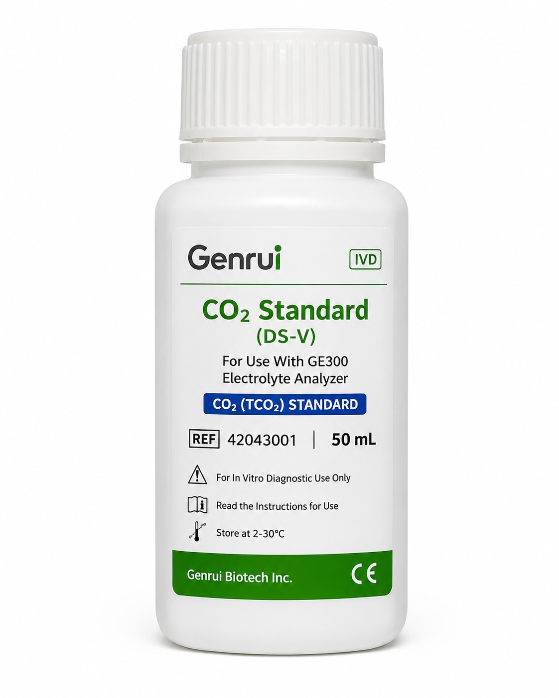 Genrui DS-V CO₂ Standard 50mL for GE300 Electrolyte Analyzer - View 1