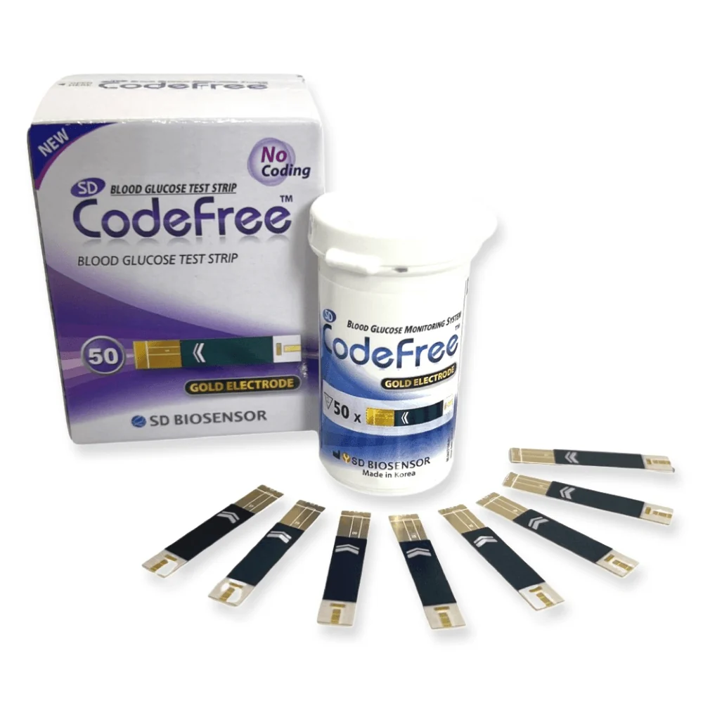 CodeFree Blood Glucose Test Strips – 50 Strips