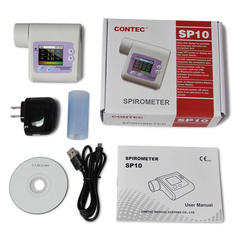 Contec SP10 Handheld Digital Spirometer for Pulmonary Function Testing - View 1