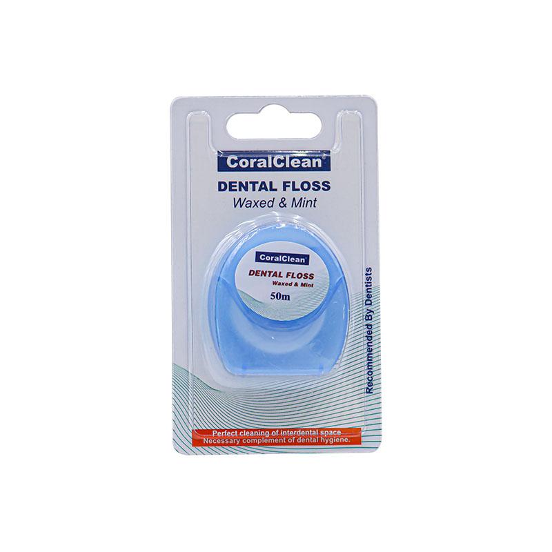 CoralClean Waxed & Mint Dental Floss 50m – Interdental Oral Care