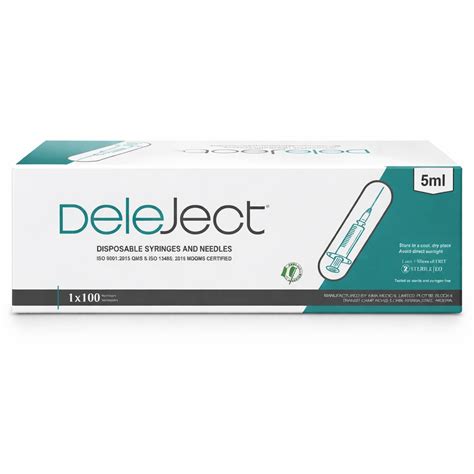 Deleject 5ml Disposable Syringe with Needle – Sterile Single Use - View 1