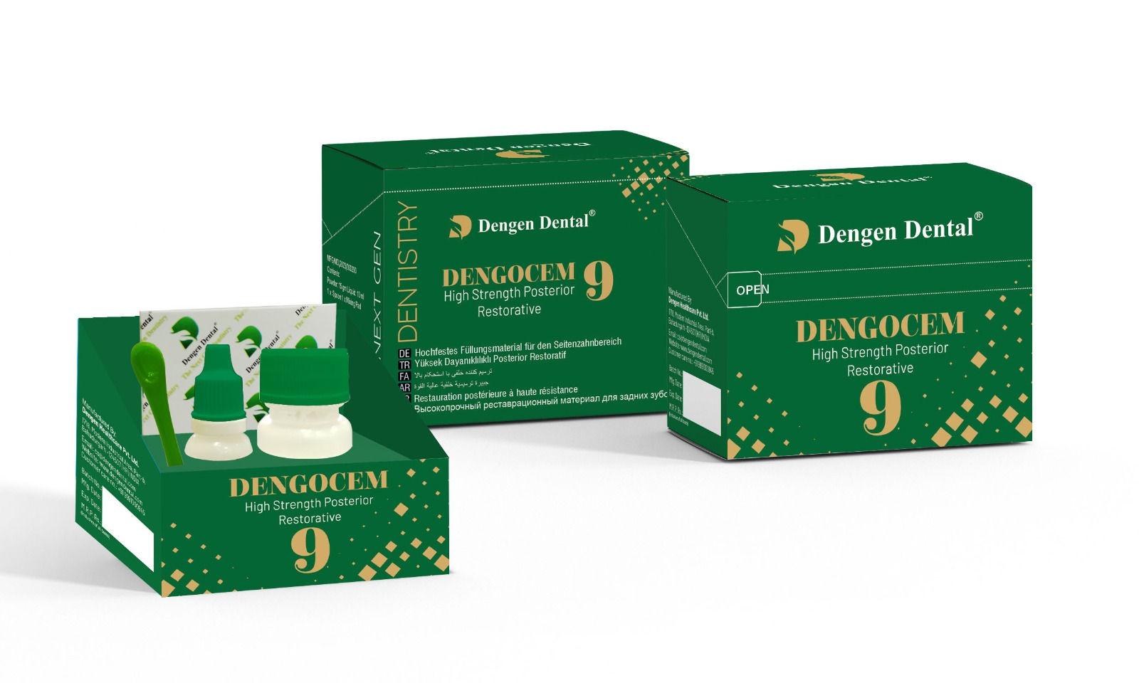 Dengen Dental Dengocem 9 Radiopaque Posterior Glass Ionomer Cement 15g + 10ml