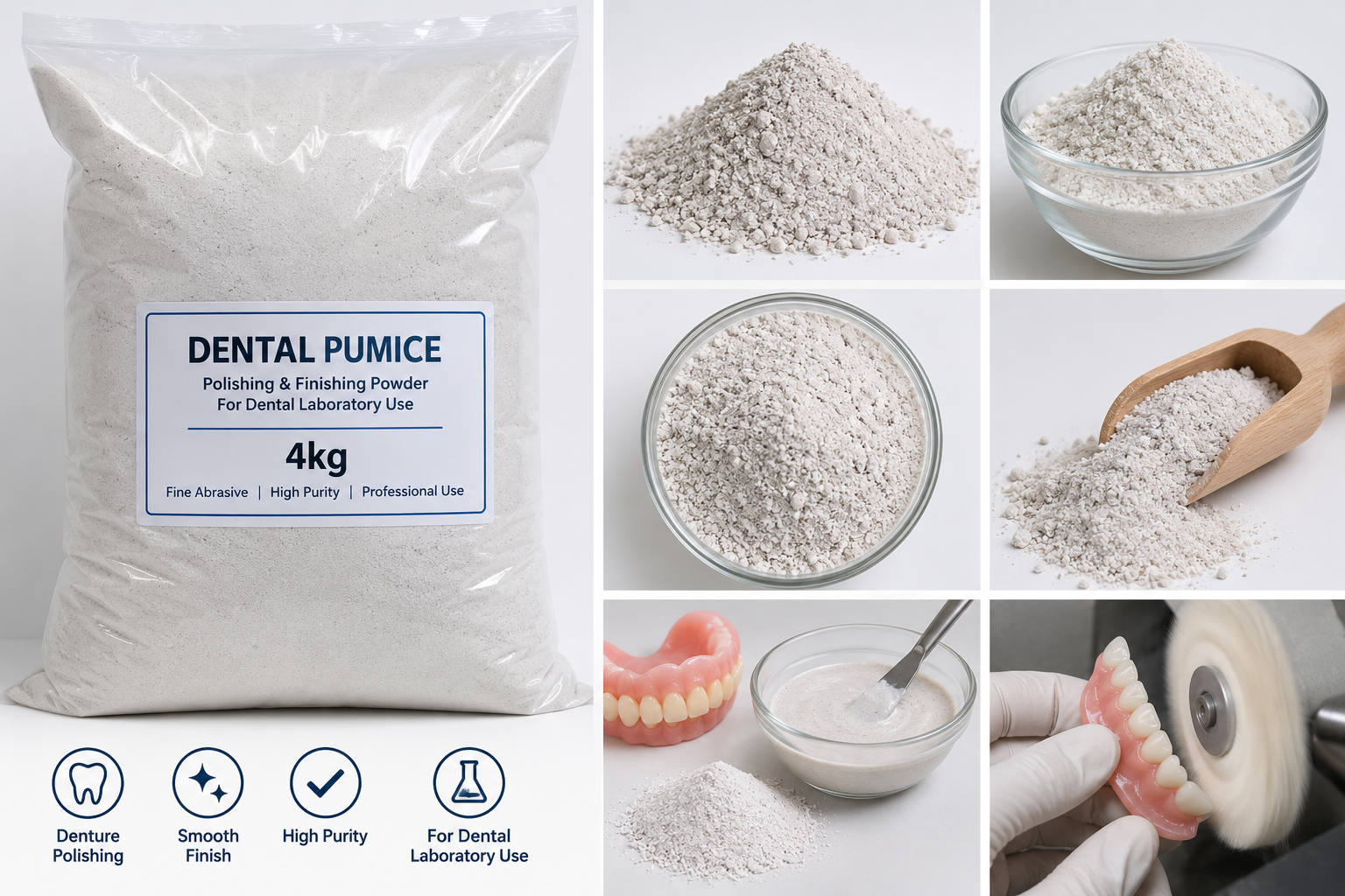 Dental Pumice 4kg – Denture Polishing & Finishing Powder