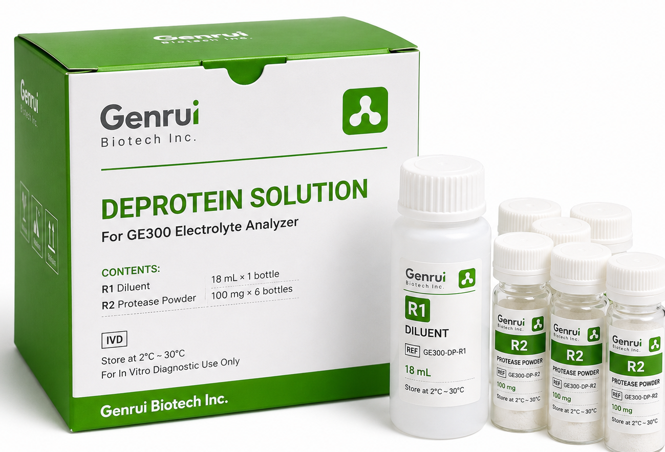 Genrui GE300 Deprotein Solution Kit – Diluent & Protease Powder - View 1
