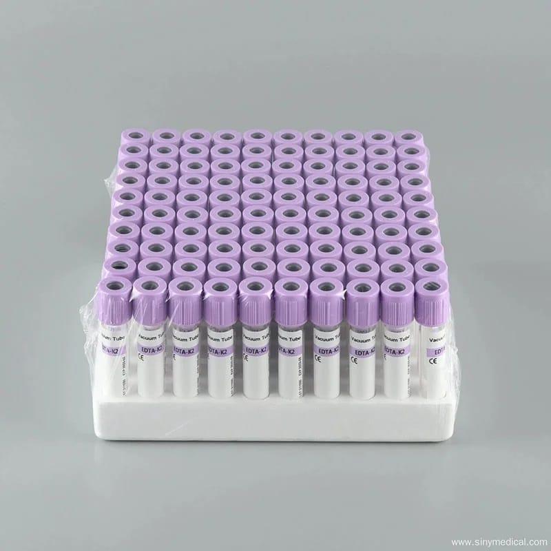 EDTA Blood Sample Bottles – 50 Pieces - Blood Collection Tubes