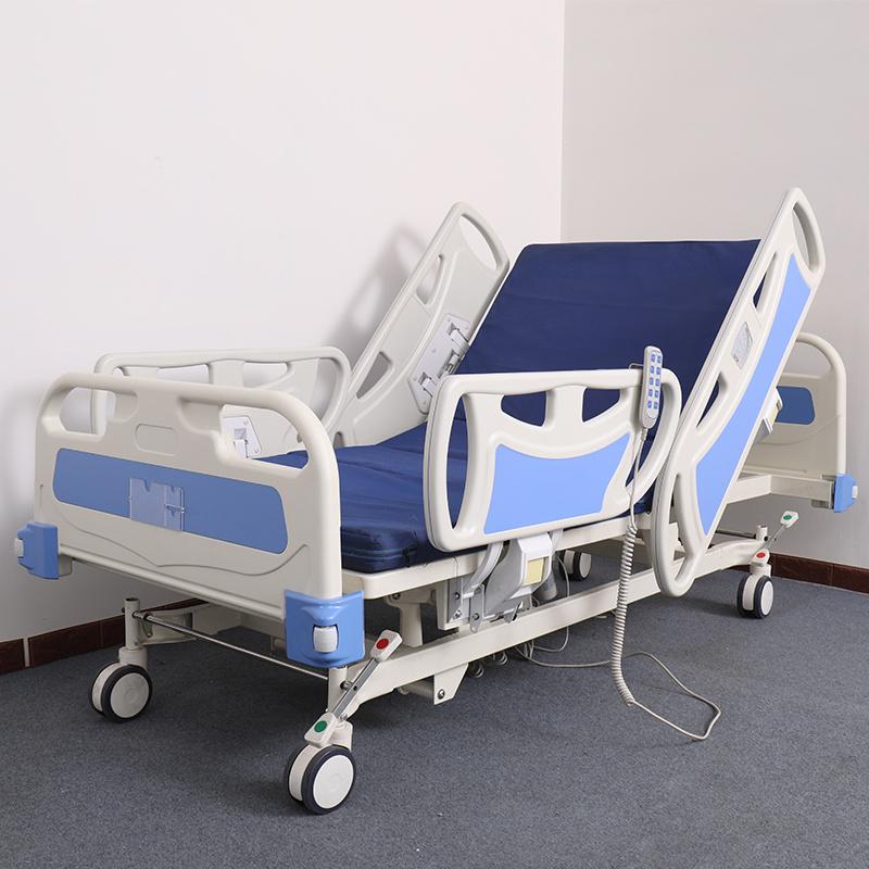 3-Function Electric Hospital Bed with Side Rails - View 1