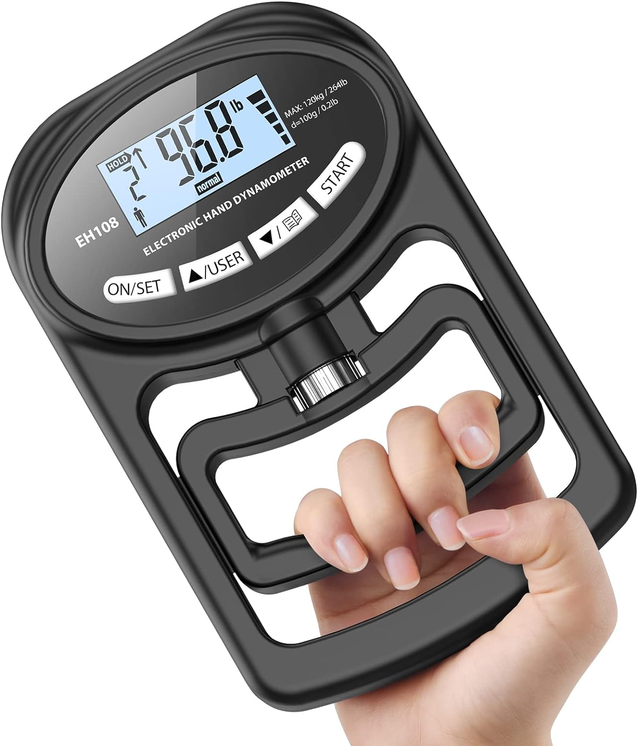 Electronic Hand Dynamometer – Digital Grip Strength Tester - View 1