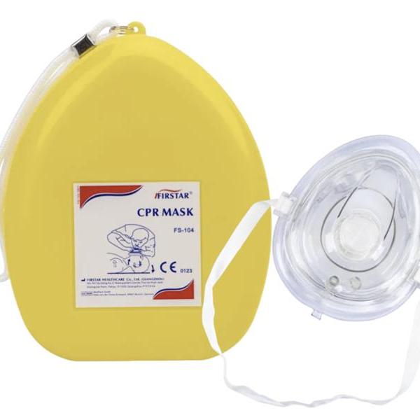 Firstar FS-104 CPR Resuscitation Mask with Oxygen Inlet - View 1