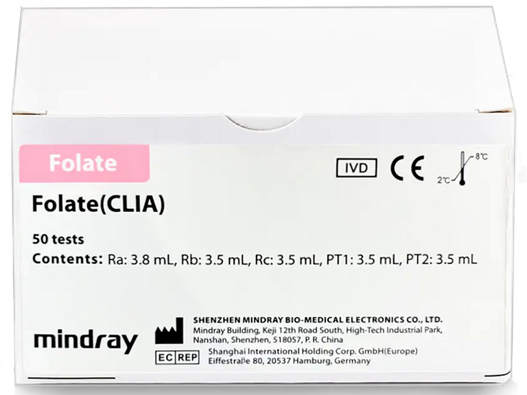 Mindray Folate (Vitamin B9) CLIA Reagent Kit - View 1