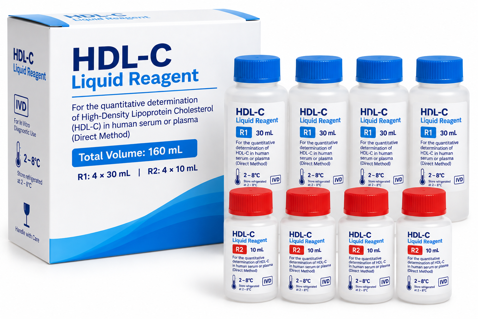 High-Density Lipoprotein Cholesterol (HDL-C) Liquid Reagent 160 mL – 2–8°C - View 1