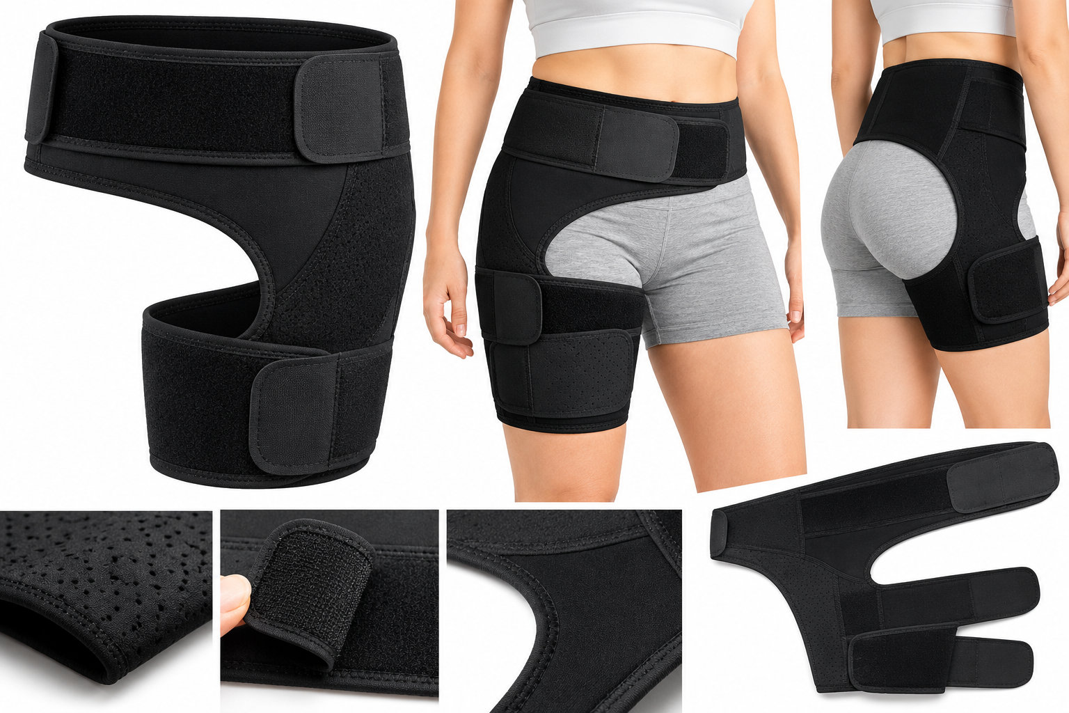 Hip Support Thigh Pad for Compression and Joint Support - View 1
