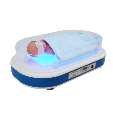 Neonatal LED Phototherapy Unit with Infant Bassinet