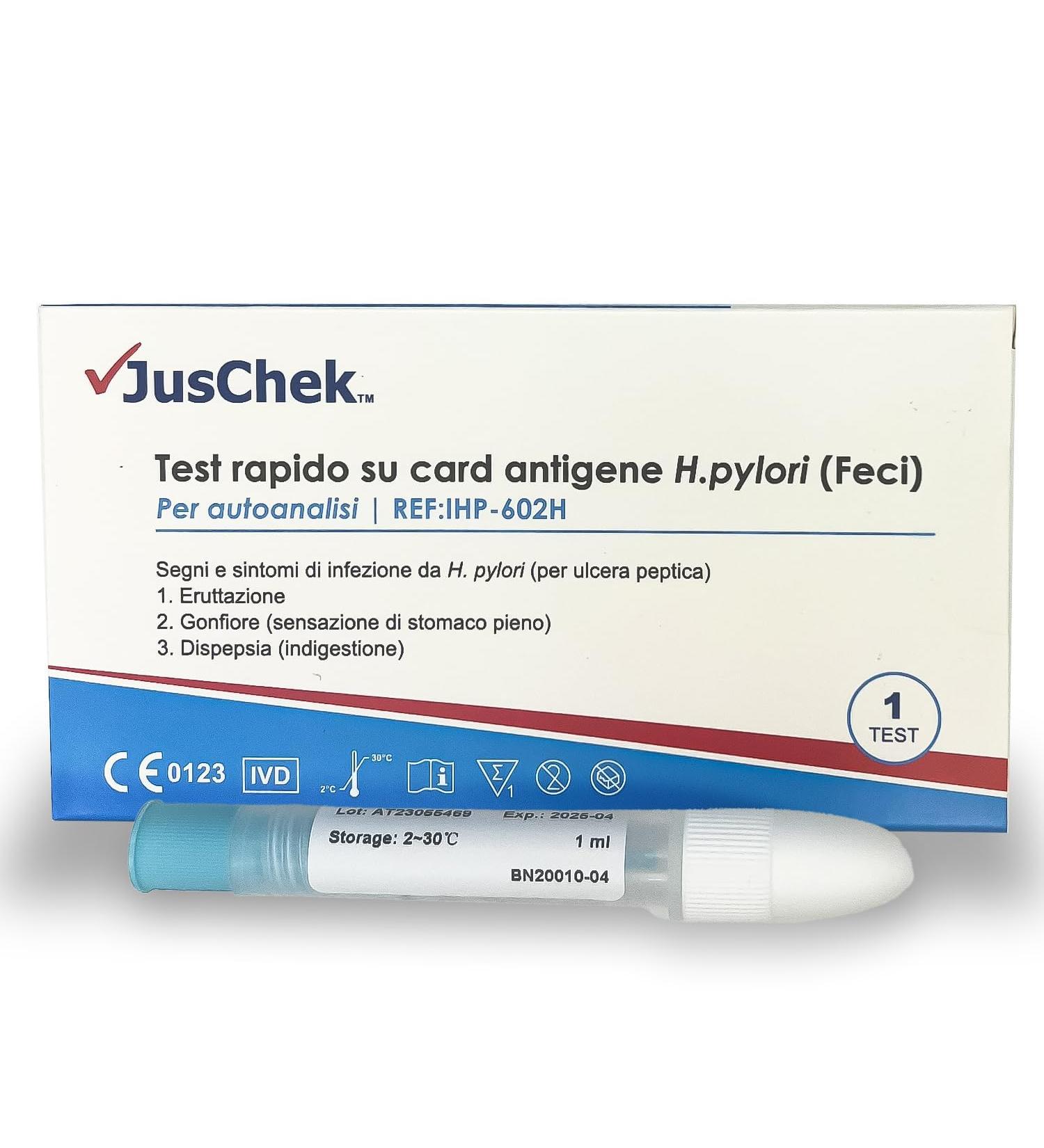 JusChek H. pylori Antigen Rapid Test Dipstick (Faeces) – 25 Tests - View 1