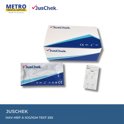 JusChek HAV IgG-IgM Hepatitis A Rapid Test Cassette – 25 Tests - View 1