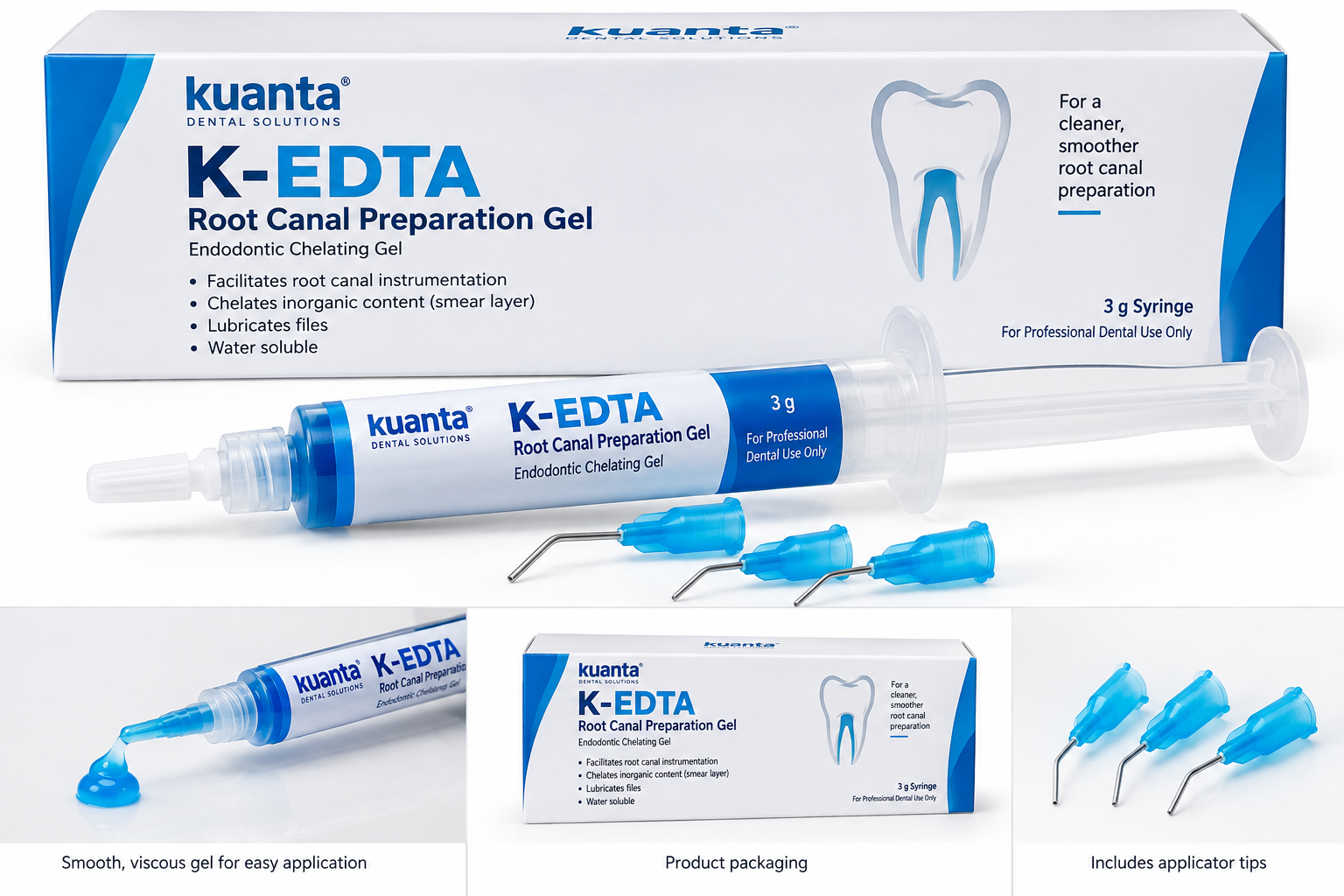 Kuanta K-EDTA Root Canal Preparation Gel – Endodontic Chelating Gel