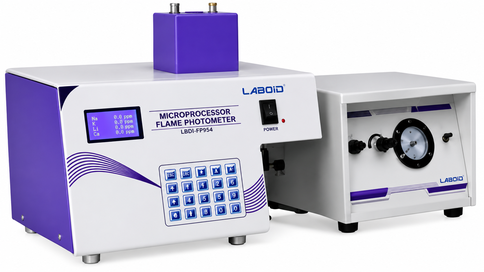 LABOID LBDI-FP954 Microprocessor Flame Photometer – 4 Filter, Na/K/Li/Ca - View 1