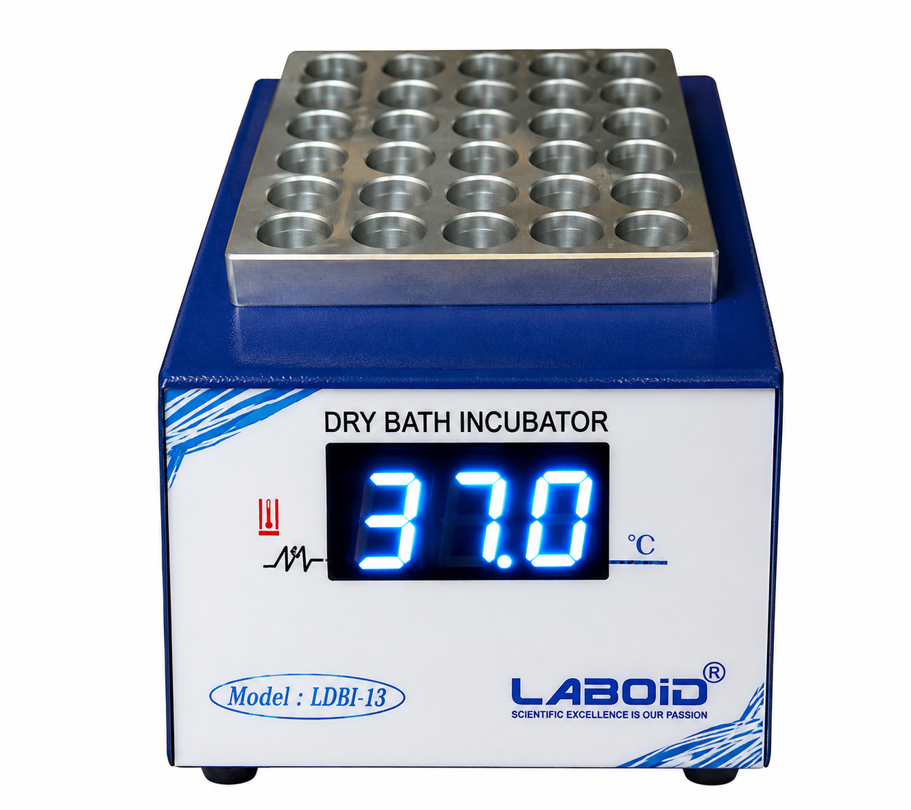 LABOID LDBI-13 Digital Dry Bath Incubator – Compact Laboratory Sample Heater - View 1