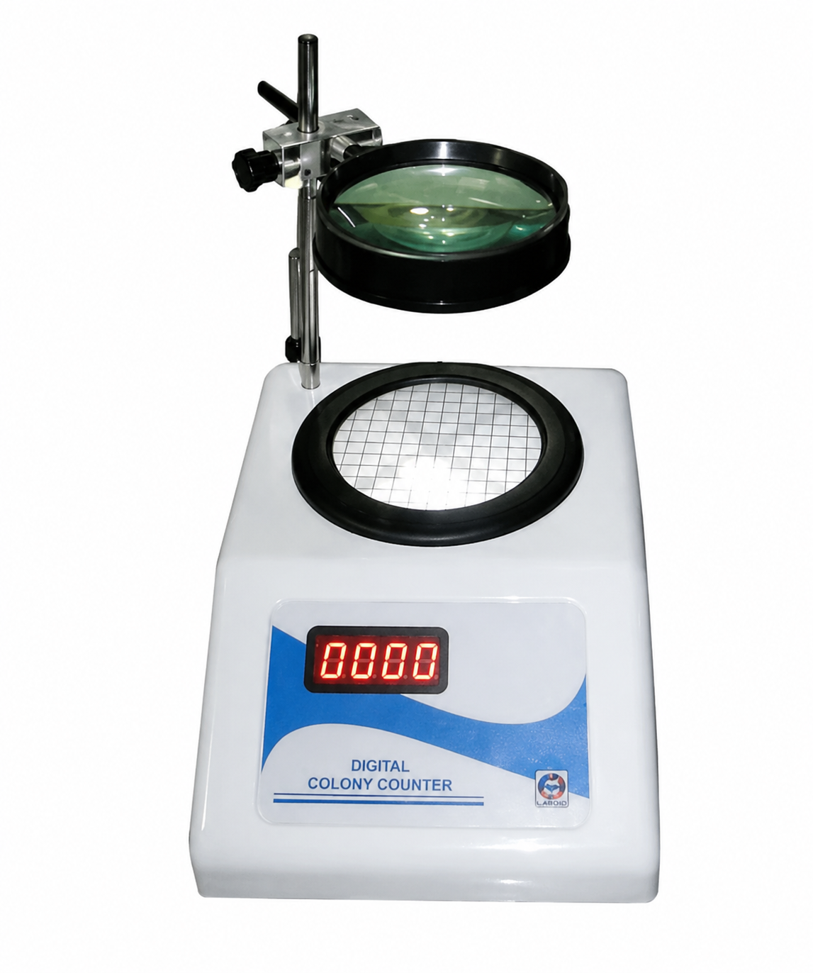 LABOID LDC-504 Digital Colony Counter – 4-Digit, 0–9,999 Count with 1.7× Magnifier