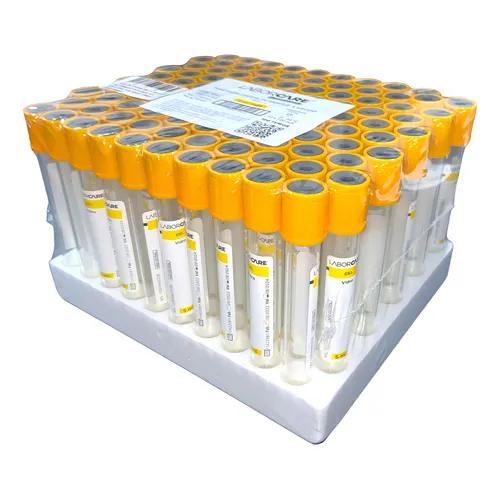 Laborex Non-Vacuum Tube Bottle 5mL – Yellow Cap, 1000 Pcs-Carton