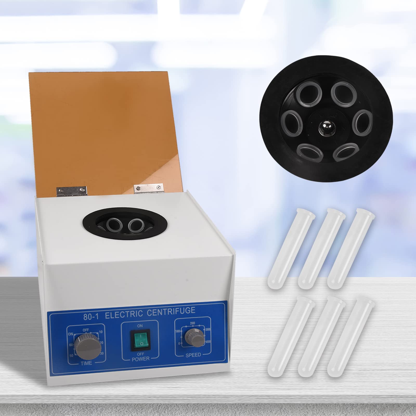 Lasany 6-Tube Laboratory Centrifuge Machine with Timer 6 × 15mL - View 1