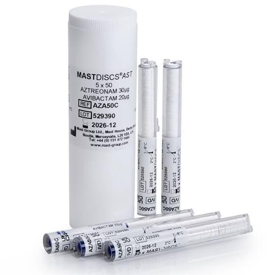MAST Amoxicillin 25µg Antibiotic Susceptibility Discs – 5 × 50 Discs - View 1