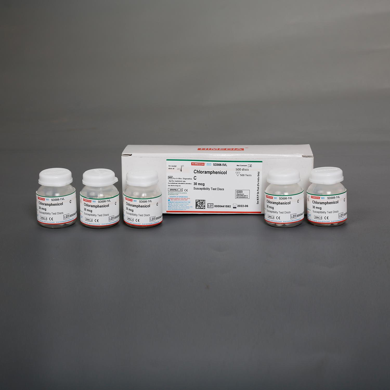 MAST Chloramphenicol 30 µg Antibiotic Susceptibility Discs – 250 Discs