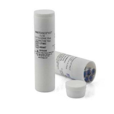 MAST Piperacillin 100µg Antibiotic Susceptibility Discs – 5 × 50 Discs - View 1