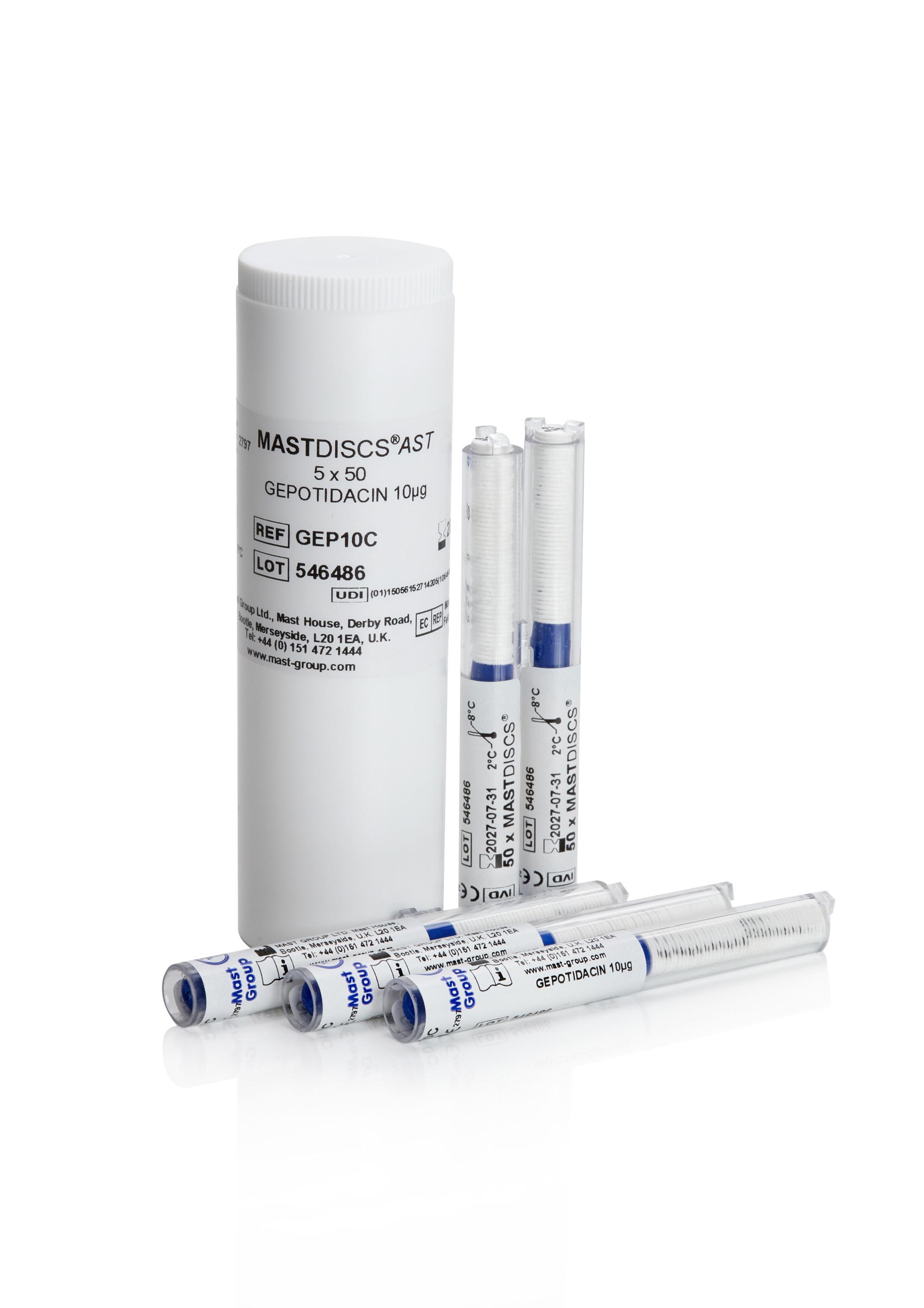 MAST Tigecycline 15µg Antibiotic Susceptibility Discs – 5 × 50 Discs - View 1