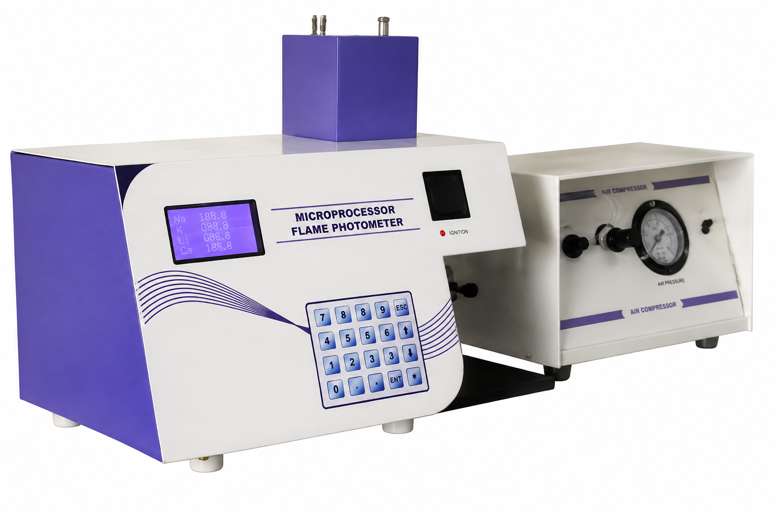 LABOID LBDI-FP954 Microprocessor Flame Photometer – Na, K, Li & Ca Analyzer - View 1
